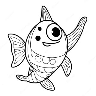 Funny Fortnite Fishstick Character Coloring Page 63170-52291