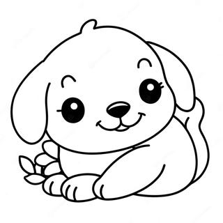 Cute Baby Puppy Sleeping Coloring Page 63200-52306