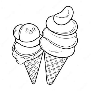 Ice Cream Cone Coloring Page 63209-52312