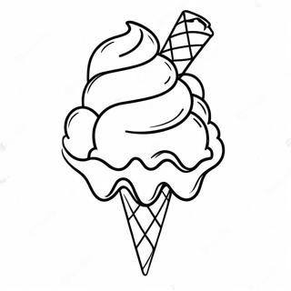 Colorful Ice Cream Sundae Coloring Page 63210-52317