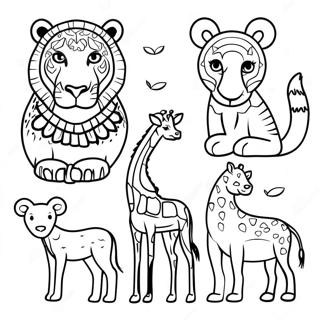 African Animals Coloring Page 63239-52355