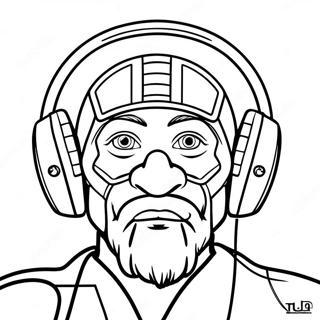 Titan Speakerman With Colorful Headphones Coloring Page 6325-5054