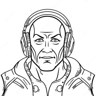 Titan Speakerman With Colorful Headphones Coloring Page 6325-5055