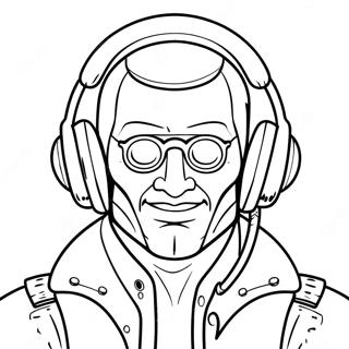 Titan Speakerman With Colorful Headphones Coloring Page 6325-5056