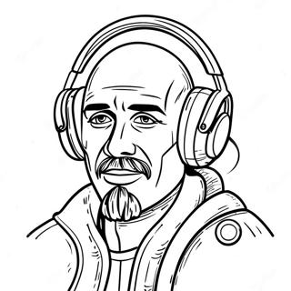 Titan Speakerman With Colorful Headphones Coloring Page 6325-5150