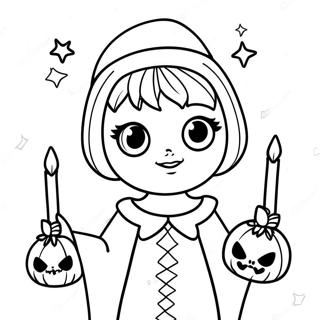 Lydia Deetz In Spooky Outfit Coloring Page 63260-52366