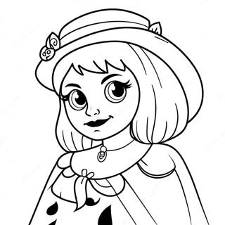 Lydia Deetz In Spooky Outfit Coloring Page 63260-52367