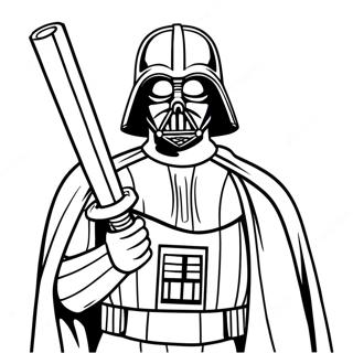 Darth Vader With Lightsaber Coloring Page 632-505