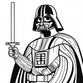 Darth Vader With Lightsaber Coloring Page 632-507