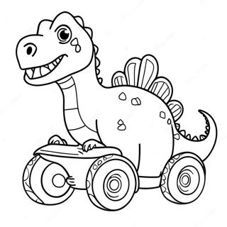 Dinosaur Car Coloring Page 63319-52418