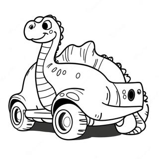 Dinosaur Car Coloring Page 63319-52420