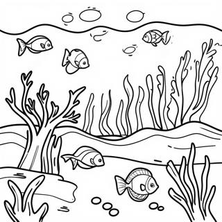 Colorful Seaweed Forest Coloring Page 63330-52415