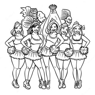 Tampa Bay Buccaneers Cheerleaders Coloring Page 63350-52432