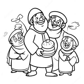 Happy Breadwinner Family Coloring Page 63370-52449