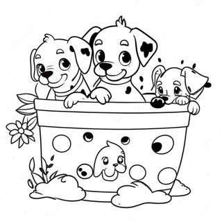 Cute 101 Dalmatians Puppies Coloring Page 63390-52461