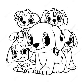 Cute 101 Dalmatians Puppies Coloring Page 63390-52462