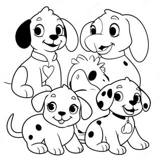 Cute 101 Dalmatians Puppies Coloring Page 63390-52464