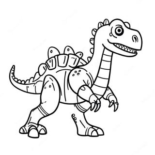 Robot Dinosaur Coloring Pages