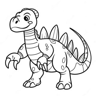 Fierce Robot Dinosaur Coloring Page 63410-52473