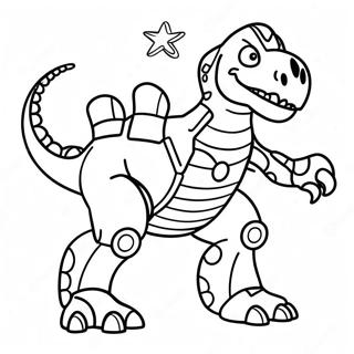 Fierce Robot Dinosaur Coloring Page 63410-52475