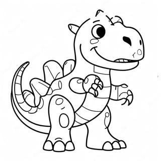 Fierce Robot Dinosaur Coloring Page 63410-52476