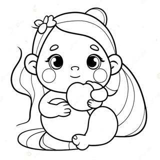 Cute Breastfeeding Cartoon Characters Coloring Page 63420-52480