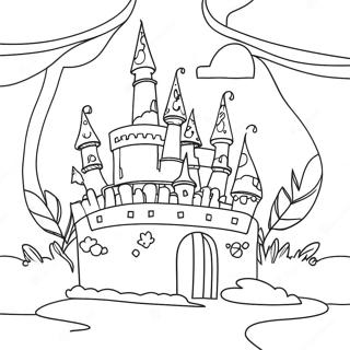 Magical Unicorn Castle Coloring Page 63440-52493