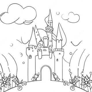 Magical Unicorn Castle Coloring Page 63440-52494