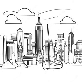 New York City Skyline Coloring Page 6344-5067