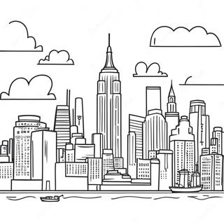 New York City Skyline Coloring Page 6344-5068