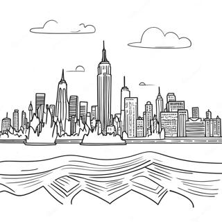 New York City Skyline Coloring Page 6344-5162