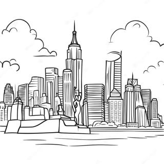 New York City Skyline Coloring Page 6344-5163