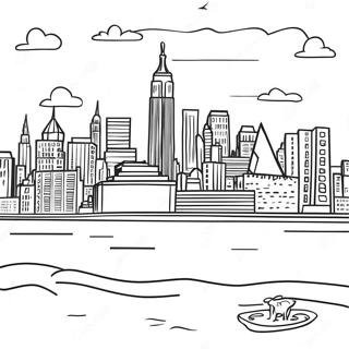 New York City Skyline Coloring Page 6344-5164