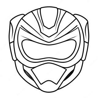 Colorful Power Ranger Mask Coloring Page 63450-52510