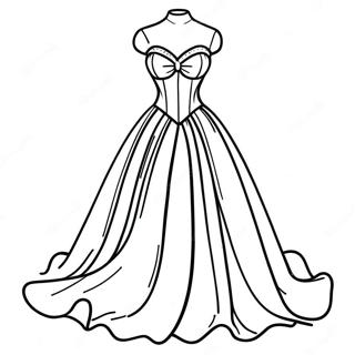 Elegant Prom Dress Coloring Page 63460-52506