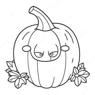 Cute Pumpkin Halloween Coloring Page 63480-52520