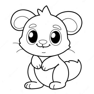 Cute Anime Furry Character Coloring Page 63490-52529