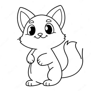 Cute Anime Furry Character Coloring Page 63490-52530