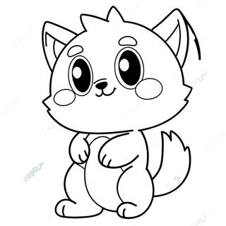 Cute Anime Furry Character Coloring Page 63490-52531