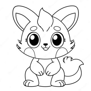 Cute Anime Furry Character Coloring Page 63490-52532