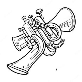 Trumpet Coloring Page 63499-52542