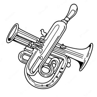 Trumpet Coloring Page 63499-52544