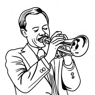 Jazz Trumpet Player Coloring Page 63500-52546