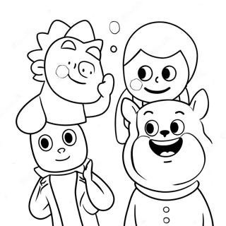 Funny Talking Ben With Friends Coloring Page 63510-52553