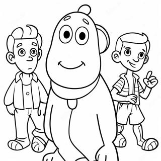 Funny Talking Ben With Friends Coloring Page 63510-52554