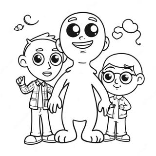 Funny Talking Ben With Friends Coloring Page 63510-52555