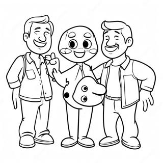 Funny Talking Ben With Friends Coloring Page 63510-52556