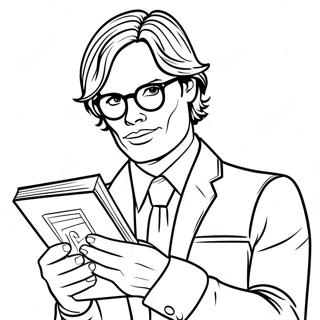 Spencer Reid With A Book Coloring Page 63520-52550