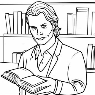 Spencer Reid With A Book Coloring Page 63520-52551