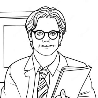 Spencer Reid With A Book Coloring Page 63520-52552